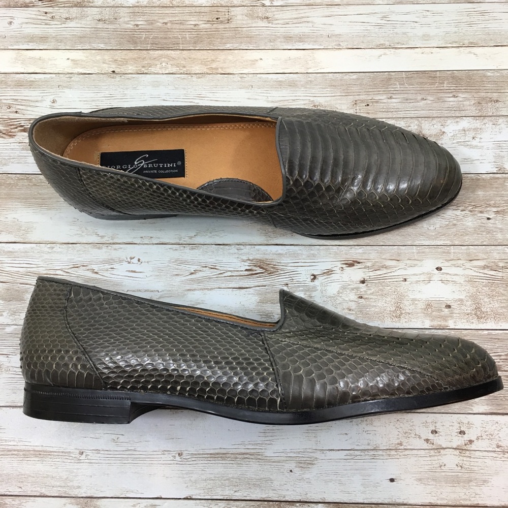 Giorgio Brutini Genuine Snake Skin Loafers Size 12